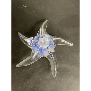 Dynasty Gallery Hand blown Glass Vintage Starfish Glow In The Dark 5.5 inches